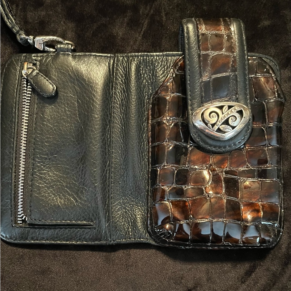 Brighton Black and Brown Leather Wallet